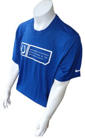 Nike Dri-Fit Men's Indianapolis Colts Engineered Blue Short Sleeve Shirt Size XL