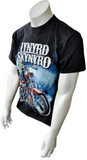 Alstyle Men's Lynard Skynard Rock And Rebels Black Short Sleeve Shirt Size M