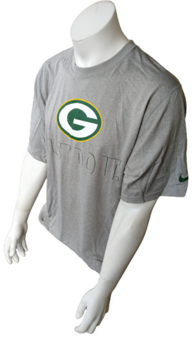 Nike Dri-Fit Men's Green Bay Packers Just Do it NFL Gray Shirt Size XXL