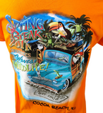 Anvil Men's Ron Jon Surf Shop Spring Break 2011 Cocoa Beach Orange Shirt Size L
