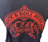 Hanes Men's Ozzy Osbourne Rock & Roll Rebel Black Short Sleeve Shirt Size XL