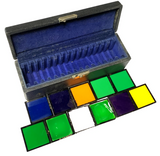 B&L Kodak Wratten Photometric Filters With Case 11 Square M Series Filters