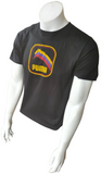 Anvil Men's Puma Yellow Graphic Black Short Sleeve Shirt Size Medium