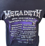Anvil Men's Megadeth 20th Anniversary 1992-2012 Black Short Sleeve Shirt Size L