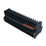 Lot of (19) Togi PUW-20 Terminal Blocks Rail Fitted W/ PUW-20L End Plates 600V