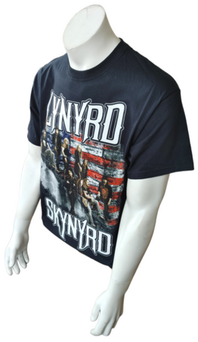 Fruit Of The Loom Men's Lynard Skynard 2011 Black Short Sleeve Shirt Size Large
