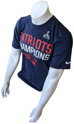 Nike Men's New England Patriots Super Bowl XLIX Champions Roster Shirt Size S