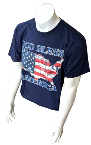 Fruit Of The Loom God Bless America Pennsylvania USA Flag Graphic Shirt Size L