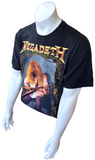 Anvil Men's Megadeth Tour Graphic Black Short Sleeve Shirt Size Large