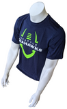 Nike Dri Fit Men's Seattle Seahawks Navy Short Sleeve NFL Football Shirt Size S