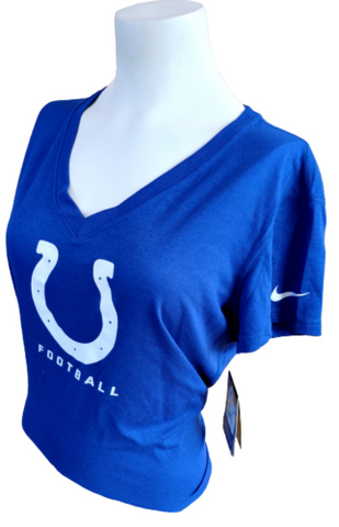 Nike NFL Team Apparel Women's Dri-Fit Indianapolis Colts Blue Shirt Size Medium