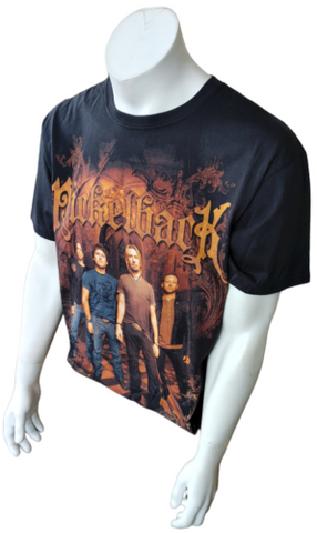 Anvil Men's Nickelback Tour 2010 Rustic Church Black Short Sleeve Shir