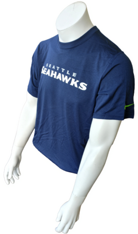 Nike Dri-Fit Men's Seattle Seahawks NFL Football Navy Short Sleeve Shirt Size L