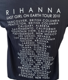 Tultex Rihanna Last Girl On Earth Tour 2010 Black Short Sleeve Shirt Size Large