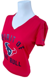 Nike Dri Fit Women's Houston Texans Spirit Of The Bull Red Short Sleeve Shirt S