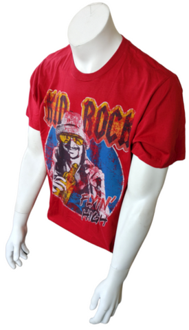 Hanes Men's Kid Rock Flyin High Born Free Tour 2011 Red Shirt Size Large