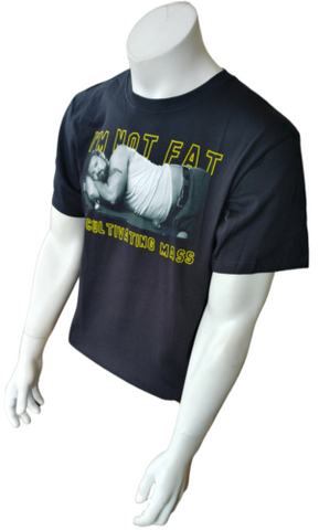 Anvil Men's It's Always Sunny In Philadelphia I'm Not Fat Black Shirt Size M