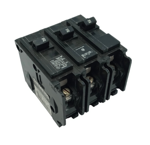 ITE Q320 3 Pole Miniature Circuit Breaker 20A 240VAC 3 Phase Plug in Mount