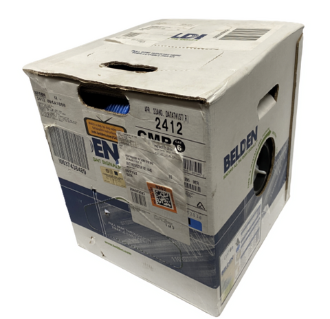 Belden 2412 Enhanced Cat6 Ethernet Cable 4 Pair 23 AWG Data Twist 1000 FT