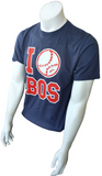 Puma Men's I Love Boston Baseball Navy Short Sleeve Shirt Size Medium