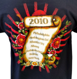 Anvil Men's The Allman Brothers Band 2010 Black Short Sleeve Shirt Size Large