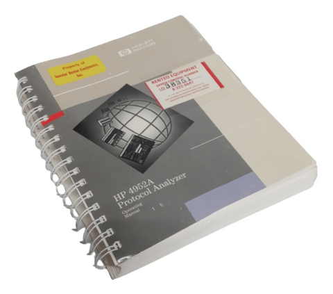 HP 4952A Protocol Analyzer Operating Manual