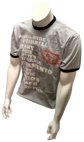 Disney Men's Mickey Mouse San Francisco Gray Shirt Short Sleeve Size Medium