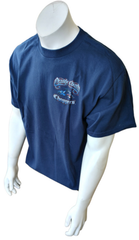 Alstyle Men's Orange County Choppers Graphic Blue Short Sleeve Shirt Size Large