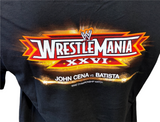 Men's WrestleMania XXVI WWE Champion John Cena Black Short Sleeve Shirt Size L