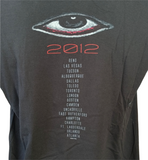 Tultex Men's Tool 2012 Tour Eye Graphic Black Short Sleeve Shirt Size Large