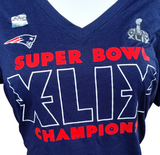 Nike Dri-Fit Women's New England Patriots Super Bowl XLIX Champions Navy Shirt S
