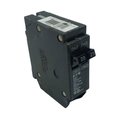 Eaton BD2020 2 Pole Duplex Twin Circuit Breaker 20/20A 120/240VAC 1 PH Feed-Thru