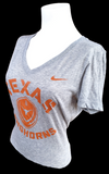 Nike Women's NCAA Texas Longhorns Gray Slim Fit Shirt Size Small