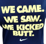 Nike Women's "We Came. We Saw. We Kicked Butt." Navy Short Sleeve Slim Fit Shirt