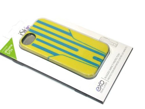 New iSkin Exo Case for iPhone 5/5S - Yellow/Blue EXO5S5YWB - FREE SHIPPING