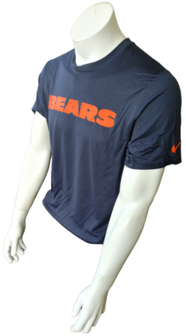 Nike Dri-Fit Men's Chicago Bears NFL Football Navy Short Sleeve Shirt Size M