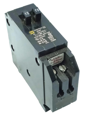 Square D HOMT215 2 Pole Circuit Breaker 15A 120/240VAC