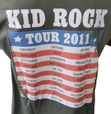 Anvil Men's Kid Rock Born Free Tour 2011 Short Sleeve Green Shirt Size Large