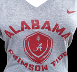 Nike Women's Alabama Crimson Tide NCAA Gray Slim Fit Shirt Size Large