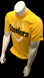 Nike Dri Fit Men's Pittsburgh Steelers Yellow Short Sleeve Shirt NFL Football
