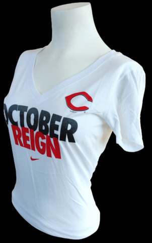 Nike Women's Cincinnati Reds October Reign White Slim Fit Shirt Size Small