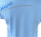 Mojo Sportfishing Gear Men's Light Blue Short Sleeve Shirt Size Large