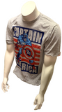 Disney Men's Marvel Captain America Gray Shirt Short Sleeve T-Shirt Size Medium