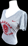 Nike Women's Alabama Crimson Tide NCAA Gray Slim Fit Shirt Size Large