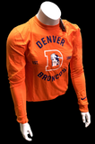 Nike Men's Denver Broncos Retro Orange Long Sleeve Shirt NFL T-Shirt