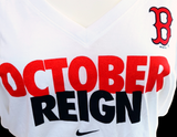 Nike Women's Boston Red Sox October Reign White Slim Fit Shirt Size X-Large