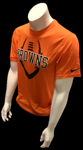 Nike Dri Fit Men's Cleveland Browns Football Orange Short Sleeve Shirt NFL