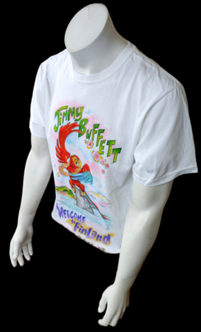 Anvil Men's Jimmy Buffett Welcome To Finland Tour 2011-12 White Shirt Size M