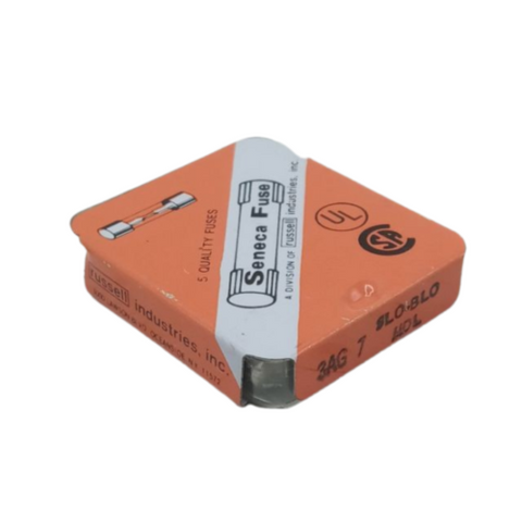Lot of (2) Seneca Fuses 3AG 7 Slo-Blo Glass Tube Fuse 7A 250V - Pack of 5