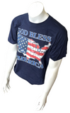 Fruit Of The Loom God Bless America Ohio USA Flag Graphic Shirt Size Large